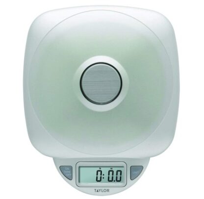 Báscula de cocina digital con tapa de vidrio de 11 lb