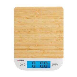Cocina digital Báscula de alimentos de 15 libras Bambú ecológico