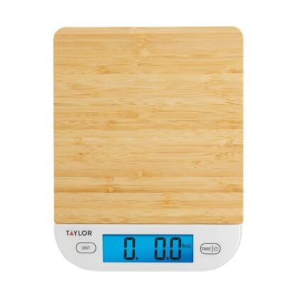 Cocina digital Báscula de alimentos de 15 libras Bambú ecológico